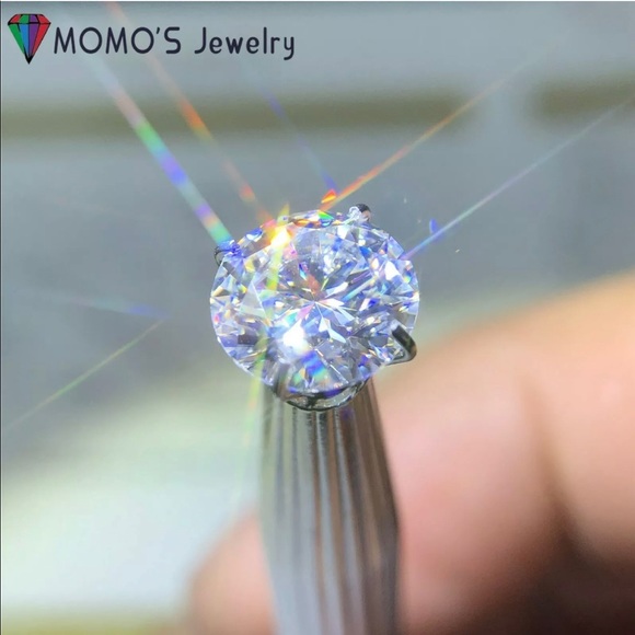 $1500 Moissanite loose gemstones diamonds excellent cut VVS with certificate - Picture 2 of 3